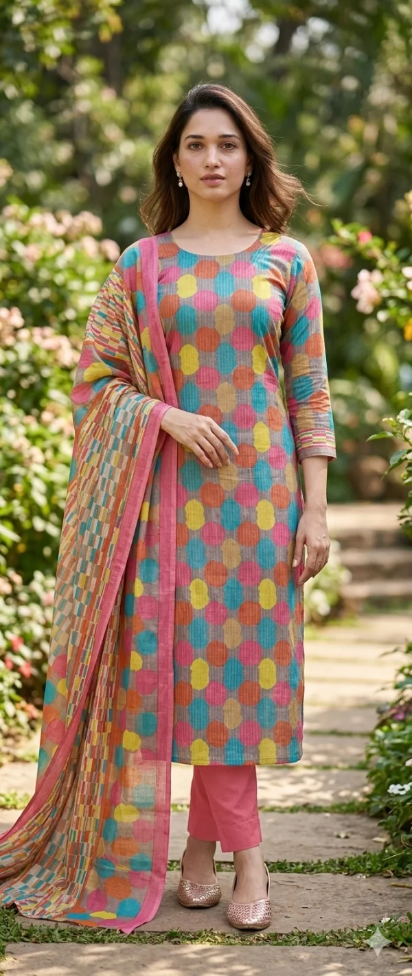 Pure Cotton Joypuri Bonoful Unstitched Three Piece - 1001 A