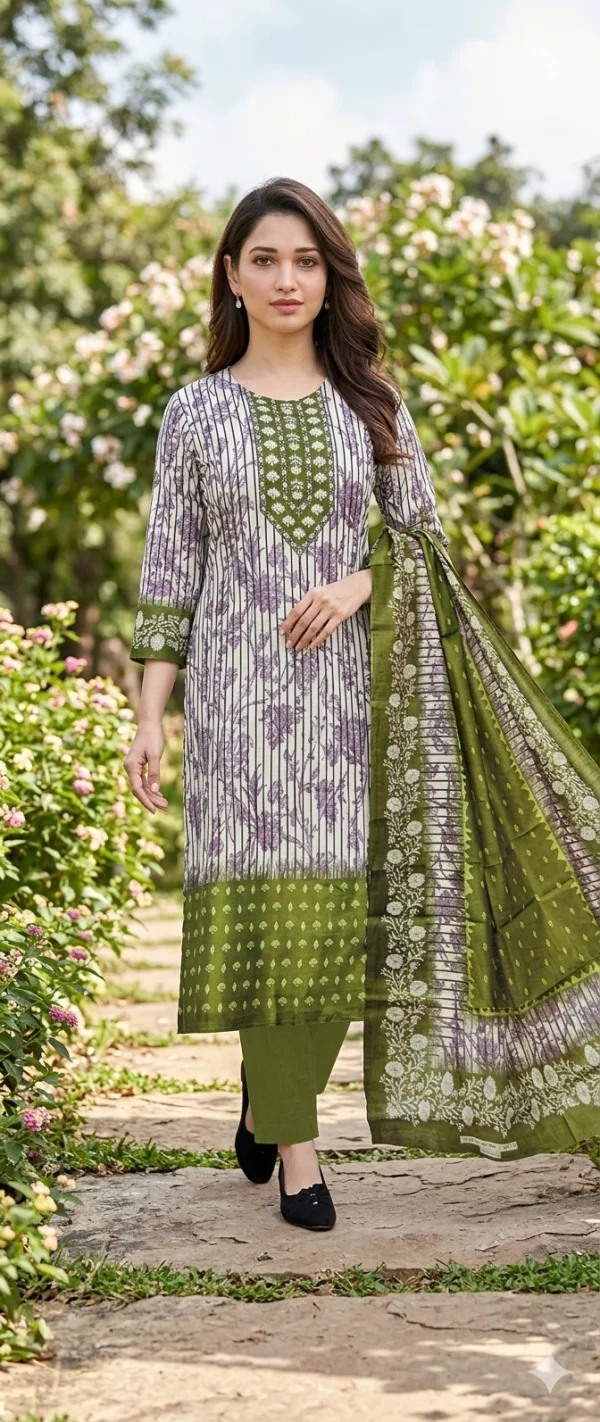 Pure Cotton Joypuri Bonoful Unstitched Three Piece - 1004 C