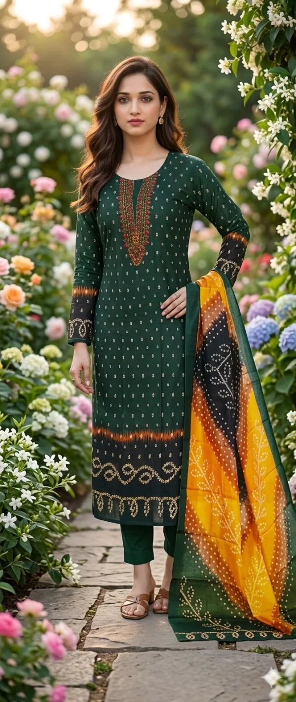 Pure Cotton Joypuri Bonoful Unstitched Three Piece - 1006 C
