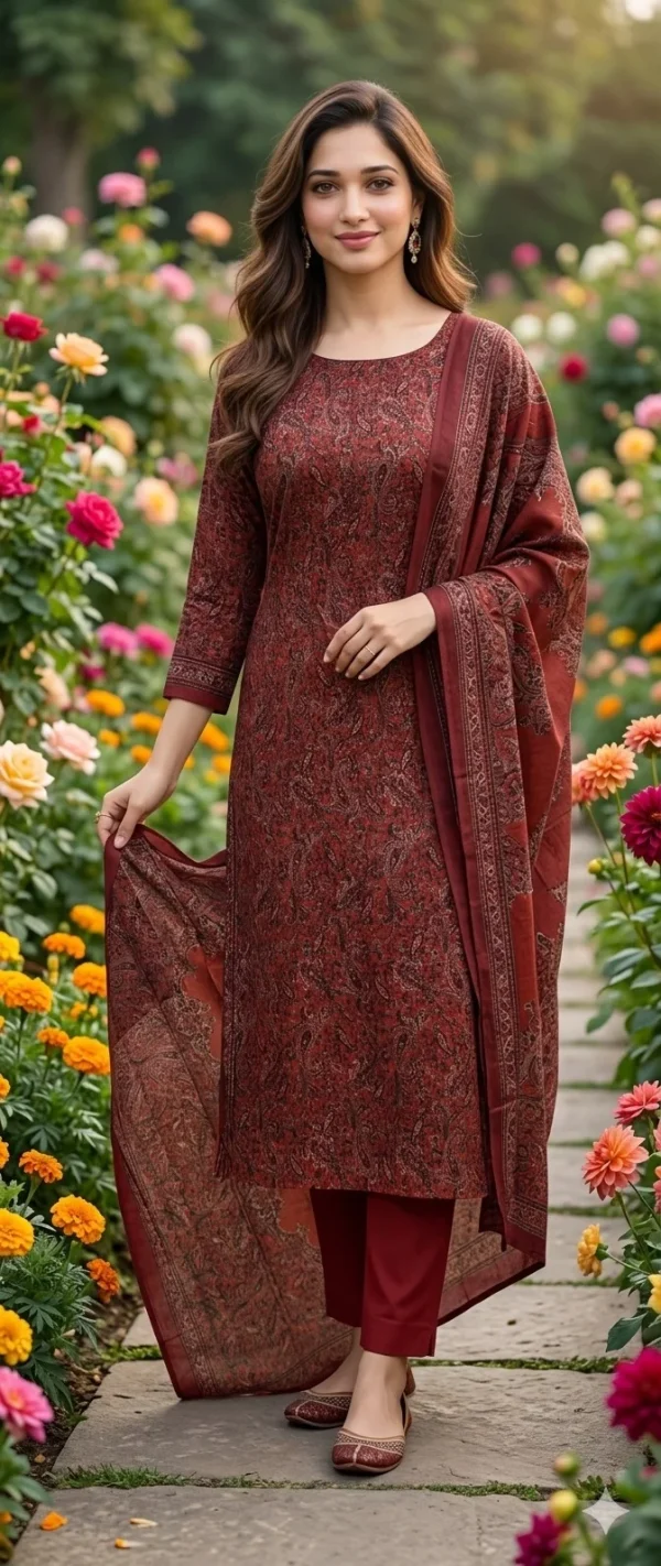 Pure Cotton Joypuri Bonoful Unstitched Three Piece - 1007 B