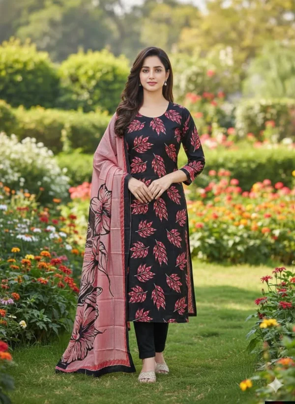 Pure Cotton Joypuri Bonoful Unstitched Three Piece - 1023 D