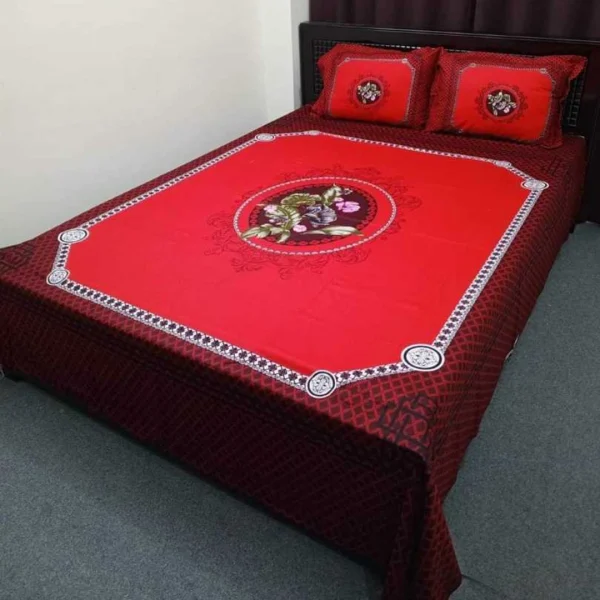Digital Home Tex Luxury Panel Cotton Bed Sheet King Size – 10003